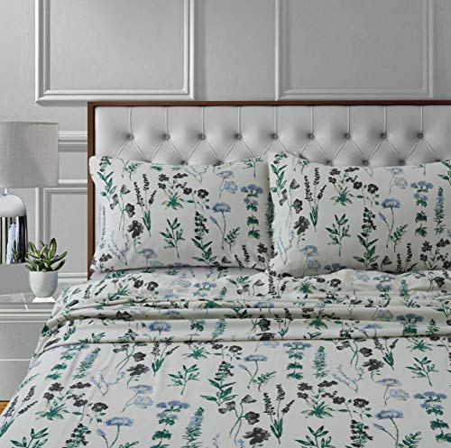Tribeca Living Fleur Deep Pocket Cal King Sheet Set