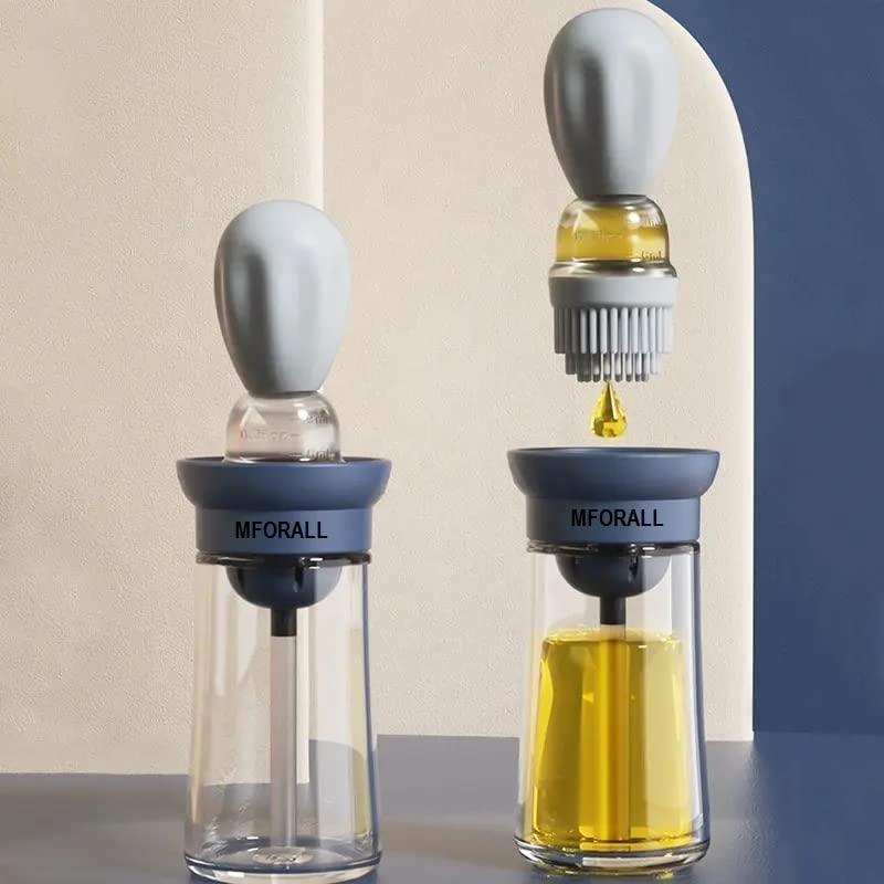 Mforall Glass Olive Oil Dispenser Bottle with Silicone Brush Drop...