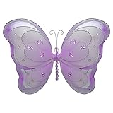 The Butterfly Grove Alex Butterfly Decoration 3D Three Layered Hanging Mesh Nylon Decor, Purple Wisteria, Medium, 13
