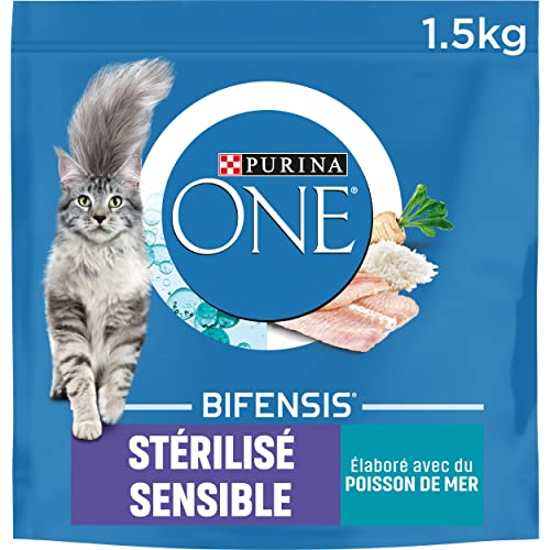 PURINA ONE | BIFENSIS | Spécial Chat Adulte Stérilisé à la digestion Sensible et l'appétit délicat | Aide à maintenir un système immunitaire fort |...