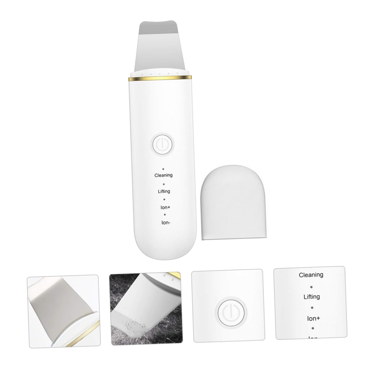 Strumento Viso Pulizia Punti Neri 500mah Abs Bianco | Rimozione Blackhead, Modalità Chiara, Struttura Abs Non Facile da Deformare, Uso Sicuro per Donne