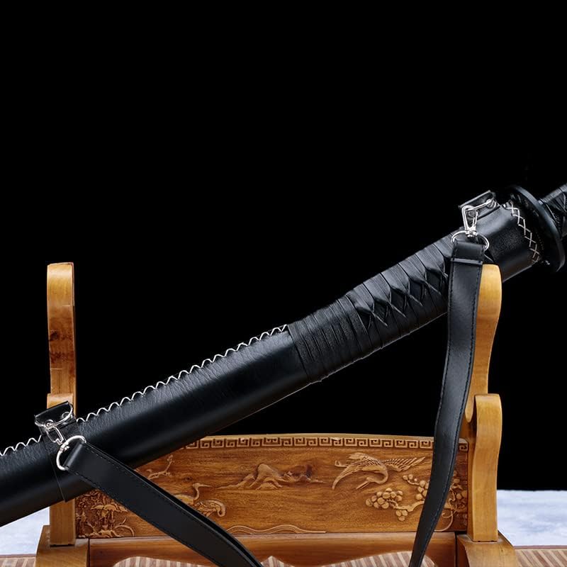 Miniatura 4 de Zhmyyxgs - Katanas para Kill Bill con tema de película, espadas japonesas 1045 de acero al carbono hechas a mano, afeitadora afilada de poliuretano