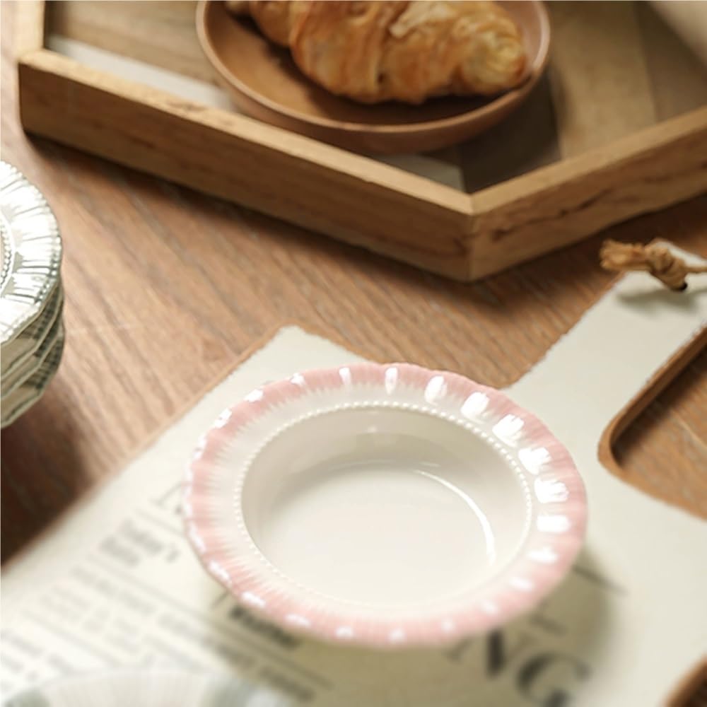 Ceramiczna miska do maczania, spodek do przekąsek, deserów, przypraw, przypraw, przystawek, octu, keczupu, 6 szt
