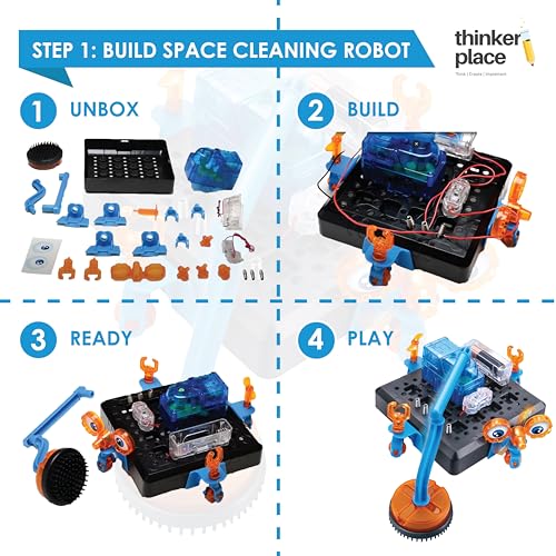 Image of Space Cleaning Robot DIY Kit | Build, Learn & Play | STEM Toy for Kids Age 8+ | Automation Learning Kit with AR Experience | Fun Educational Game