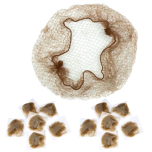 30 Piezas Redecilla Pelo, Red para el Cabello Invisible de Nylon, Redecilla Moño Ballet Niña con Borde Elástico, Mallas del Cabello para Mujer, Niña, Hacer Bollo de Pelo, Bailarina de Ballet (Marrón)