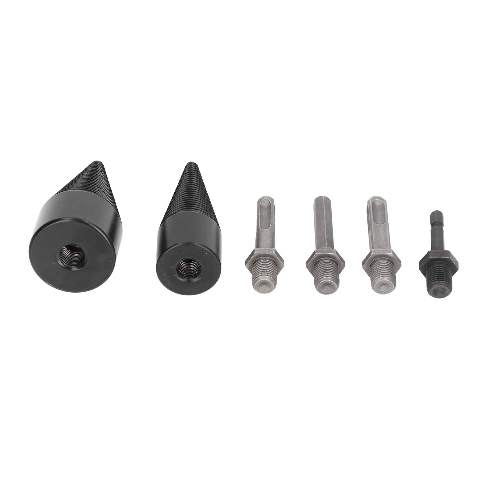 6 Punte per Spaccalegna per Legno 32 Mm 42 Mm Staccabili per Impieghi Gravosi Punta per Trapano a Cono Spaccalegna Elettrica Punta per Legna Ardere Esagonale con 4 Manici