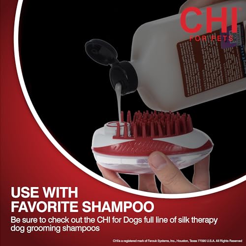 CHI Soap Dispensing Palm Brush for Dog Bathing, Grooming, Massage - image 5