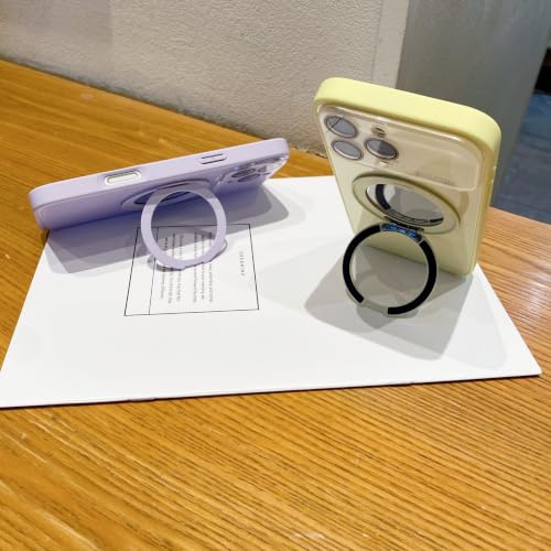 Coque de protection pour iPhone 15 magnétique support miroir violet - 3