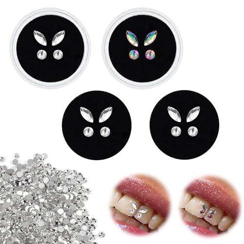 4 Paare Zahnstein Schmuck Tooth Crystal Tartar Tooth Decorations...