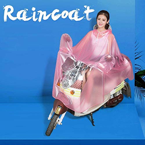 Huixin Elektrische auto regenjas volwassen vrouwen auto batterij mode gemotoriseerde poncho gemotoriseerde transparante hoed regenjas (kleur: D), F, Eén maat - Afbeelding 5
