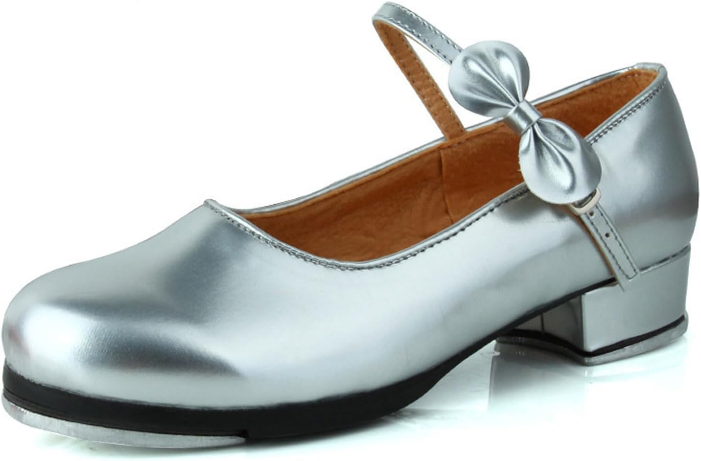 Silver Butterfly tap shoes pour filles et danseuses de jazz en cuir taille 37