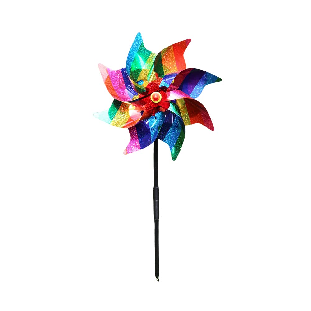LYEAA Garden Reflective Windmills - Bird Scare Device, 24cm Diameter, PET Material, for Outdoor Protection