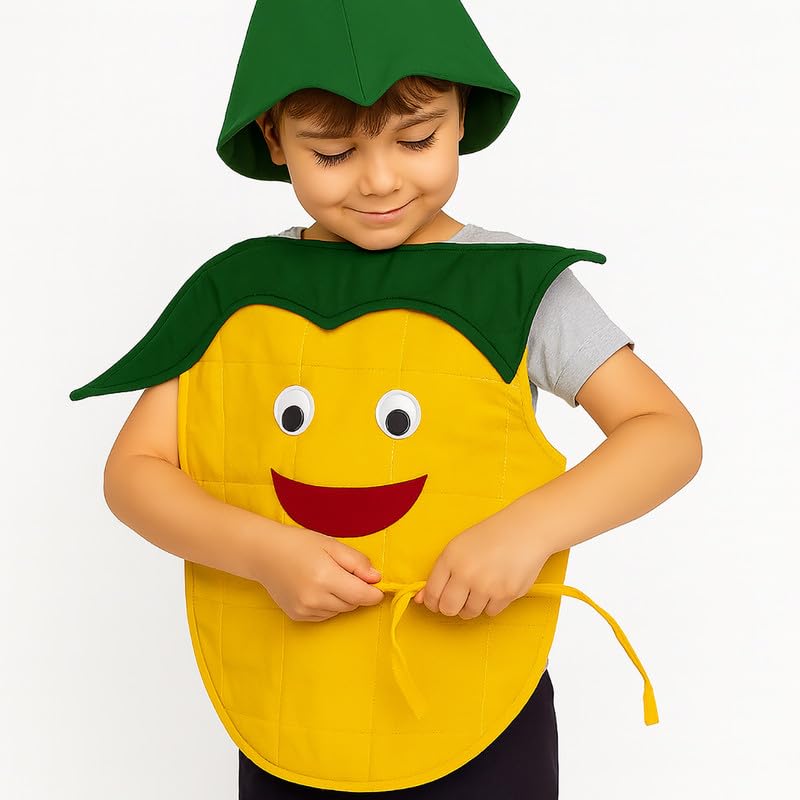 Image of FancyDressWale Fruit & Vegetable Fancy Dress Costume for Kids | Free Size 2-10 Years | School Fancy Dress, Stage Shows, Theme Parties
