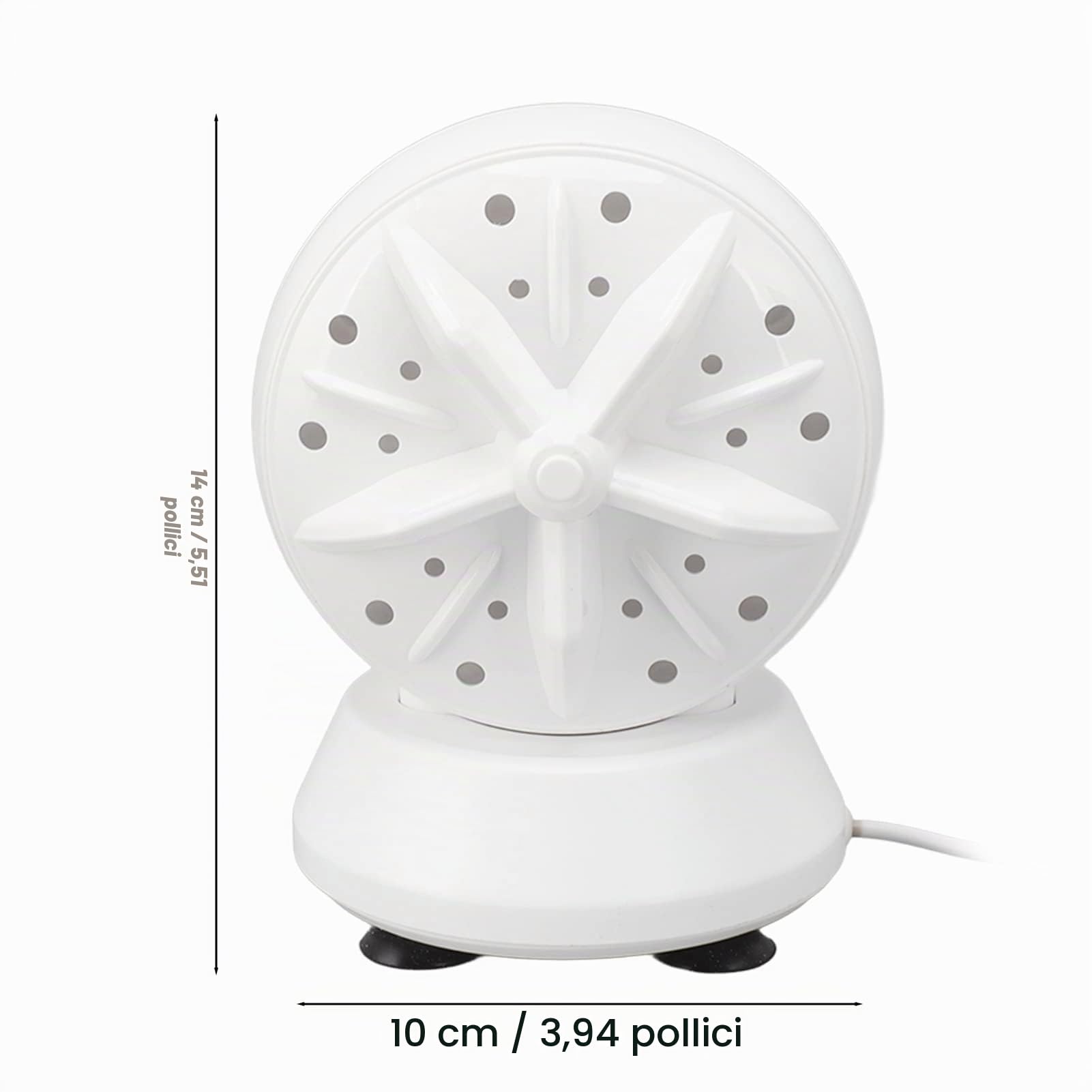 Lavatrice Ad Ultrasuoni, Lavatrice Portatile a Doppia Turbina USB, Lavatrice Domestica Efficiente per la Pulizia di Vestiti per Bambini, Biancheria Intima o Piccoli Oggetti