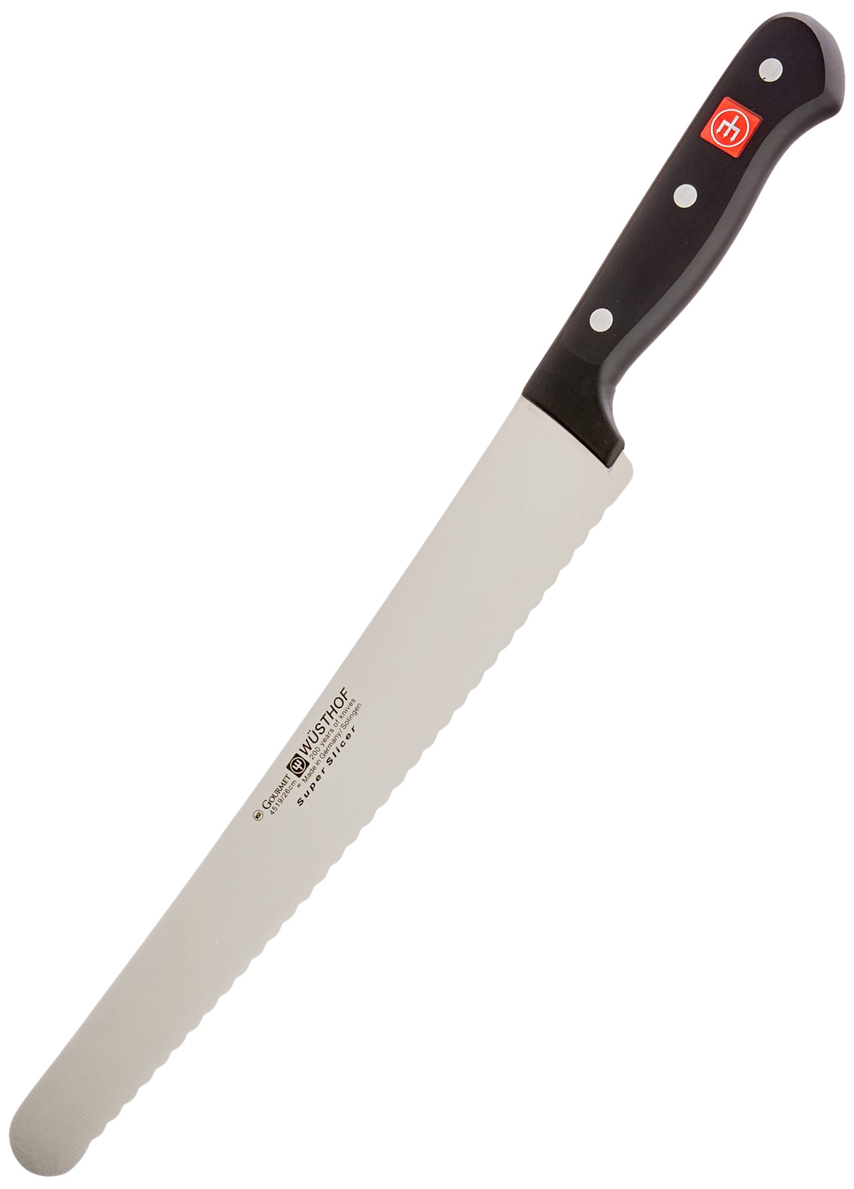 Wüsthof Super Slicer mit 26 cm Klinge, Gourmet (4519-7), rostfrei, ergonomischer Griff, hochwertiges Küchenmesser mit Wellenschliff