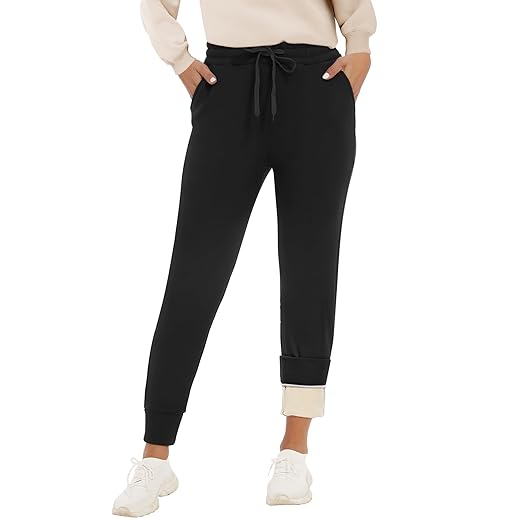 GAYHAY Sherpa-Lined Thermal Jogger Pants