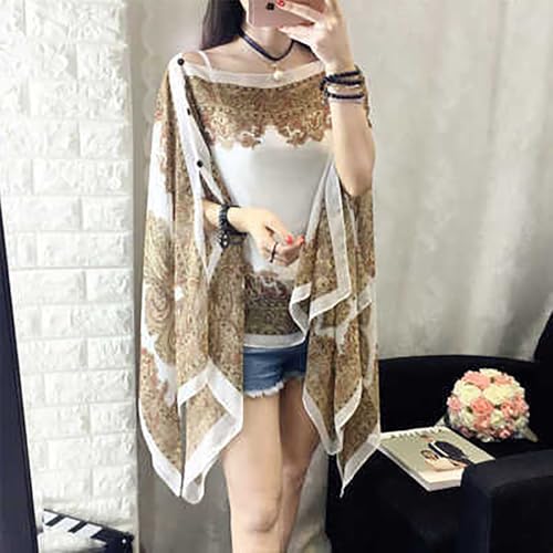 French Sun Protection Chiffon Shawl for Women - Lady Fashion Casual Beach Shawl4