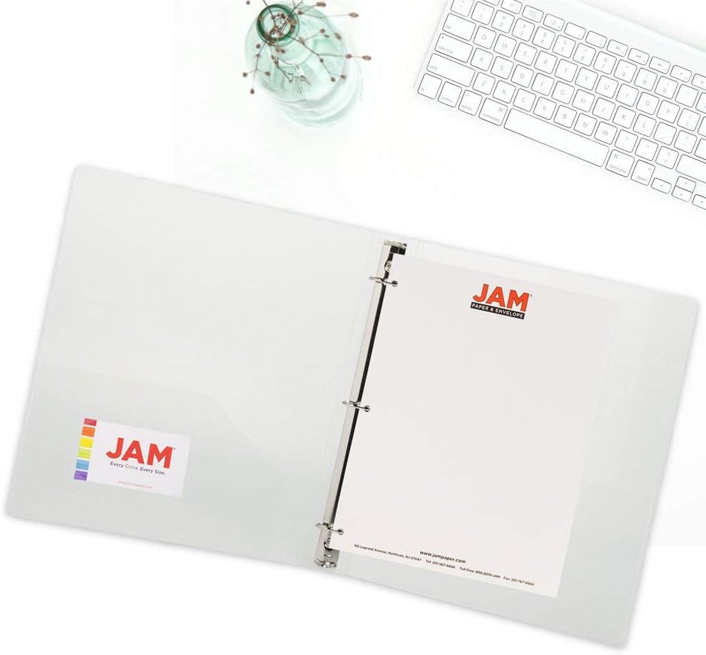 JAM PAPER Clear Plastic Binder + Folder Pack