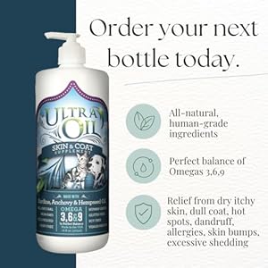   Ultra-Oil-Dog-Cat-Supplement-with-Hemp-Flaxseed-Fish-Oils-32oz-For-Dry-Skin-Dull-Coat-Hot-Spots-Dandruff-Allergies