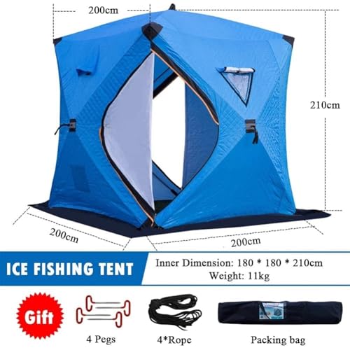 Carpa de Pesca en Hielo para 3-4 Personas, Resistente y Rápida miniatura 6