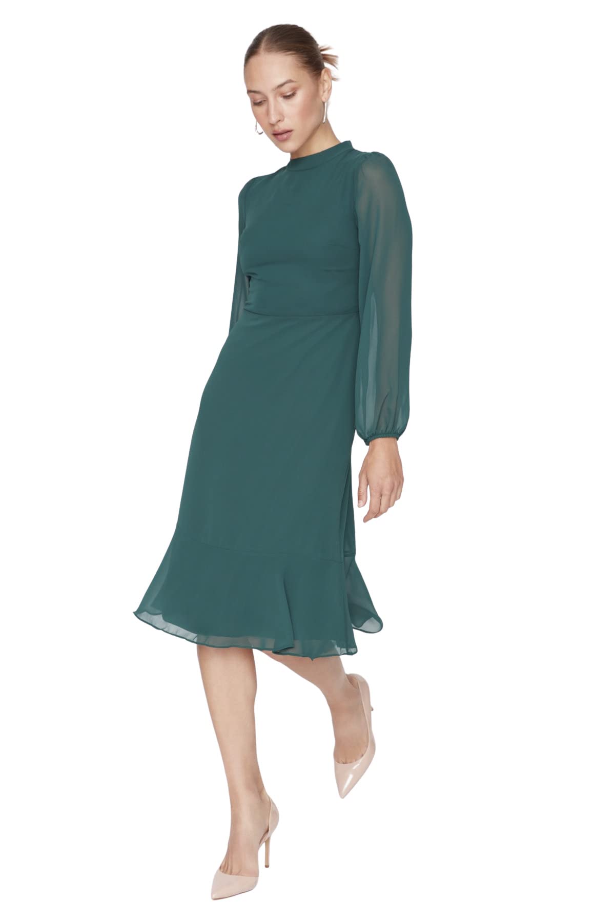 Trendyol Woman Midi A-line Regular fit Woven Dresses Grün