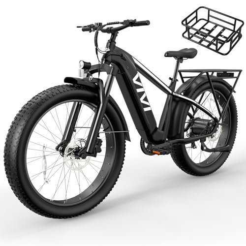 Image of Vivi ACE01 Electric Bike for Adults,26 inch x 4.0 Fat Tire Ebike,1500W Peak Motor Torque Sensor Electric Mountain Bike, 25+ Top MPH Electric Bicycle with 48V 15AH Battery, Hydraulic Brake, SGS UL2849