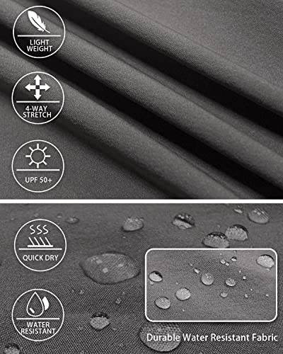 Vayager Men's Stretch Cargo Shorts Quick Dry Lightweight Shorts For Hiking Golf Travel Outdoor Casual Dark Grey Large #TOP3