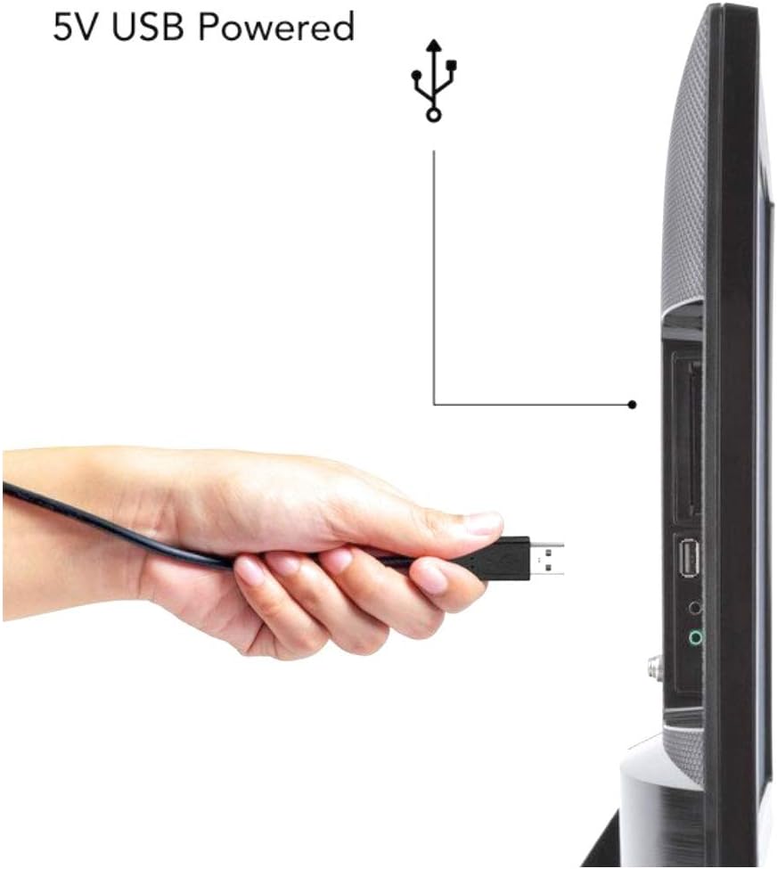 Hand plugging USB into TV