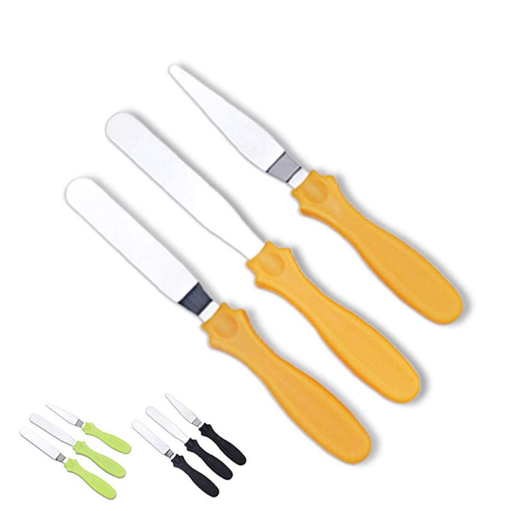 SET 3 SPATOLE ASSORTITE ACCIAIO TEMPRATO MANICO LEGNO