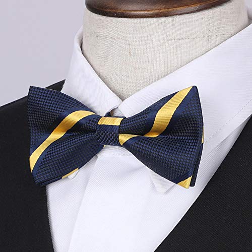Image of HISDERN Bow Ties for Boys Pre Tied Toddler Bow Tie Adjustable Kids Bowties Clip On Fun Patterned Bowties for Wedding Party