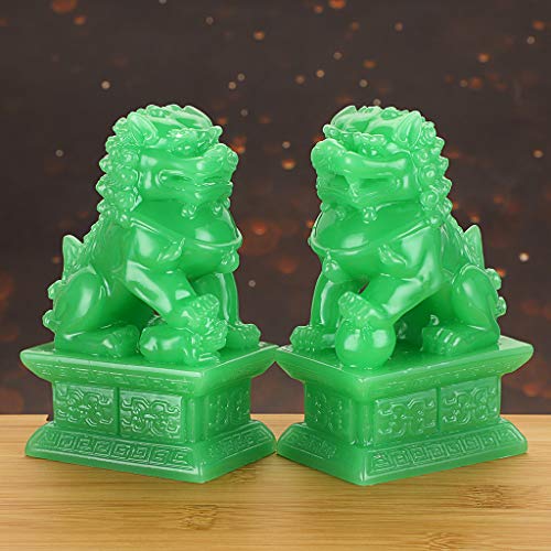 MDLUU Pair of Fu Foo Dogs, Guardian Lions, Feng Shui...