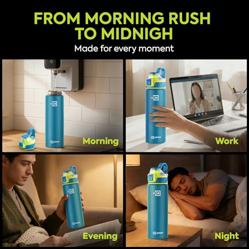 Image of Arctic 900 ISI Certified Stainless Steel Customisable Sipper Water Bottle - 800ml | Flip Top Cap | Single Wall | 1-Year Warranty | Gym, School, Trekking, Sports - Turquoise Blue
