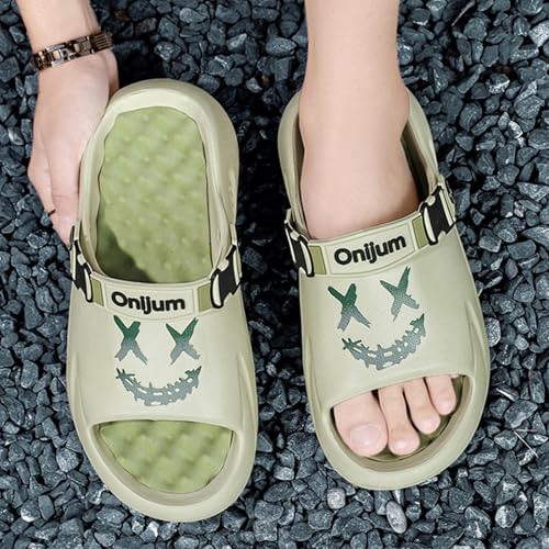 Fashion Men's Pillow Slide,Women's Upholstered Lightweight Home Shower Slide, Non-Slip Beach Slide, Comfortable Slippers, EVA Sandals4