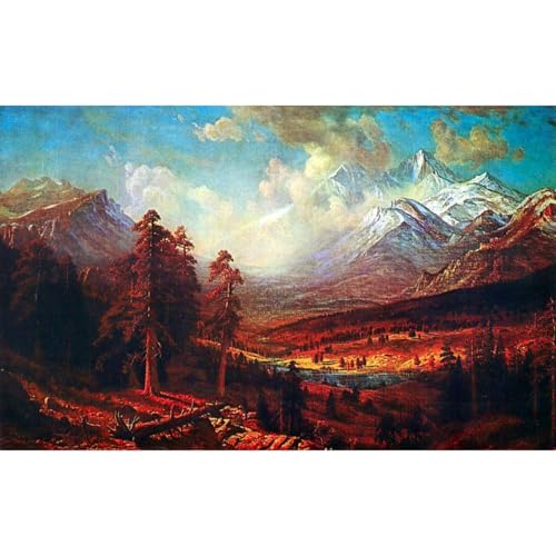 Impression sur toile grand format reproduction Estes Park Bierstadt 127 cm