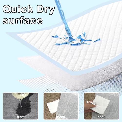 Image of Extra Large 31 inchx47 inch 40 Pcs Odor-Control Super Absorbency Charcoal Pee Pads for Dogs & Cats - Leak-Proof Thicken Disposable Potty Pads
