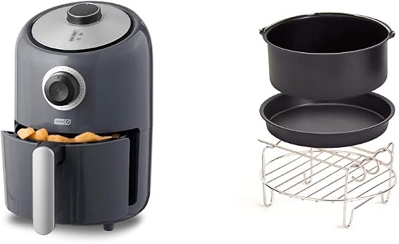 DASH Compact Air Fryer Oven Cooker Bundle with Accessories 2 Quart