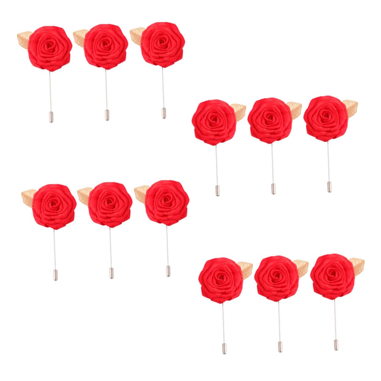 GALPADA 36pezzi Spilla Tessuto Forma Di Rosa Rossa Per Abbigliamento Elegante Spilla Decorativa Per Giacche Vestiti e Cerimonie Accessorio Per Donne e Occasioni Speciali