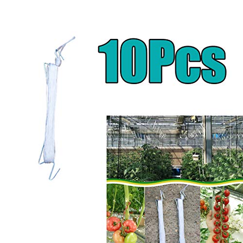 jojomis 10 ganci per pomodori, corda di trazione per la crescita delle piante, 10 m