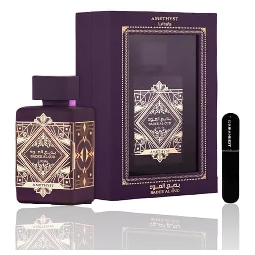 Perfume Badee Al Oud Amethyst 100 Ml Original | Eau De Parfum Unisex |Con Regalo De Atomizador 5Ml | Perfume Con Fragancia Cautivadora Y Duradera| Perfume Contemporáneo y Moderno.