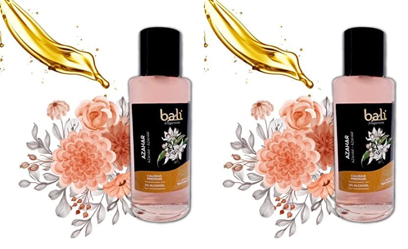 Bali fragancias Esencia al Aceite de Azahar para Humidificador. Ambientador Dulce y Floral en Esencia para Difusor. Aceite Natural para Quemador de Aromaterapia. 50 ml (Paquete de 2)