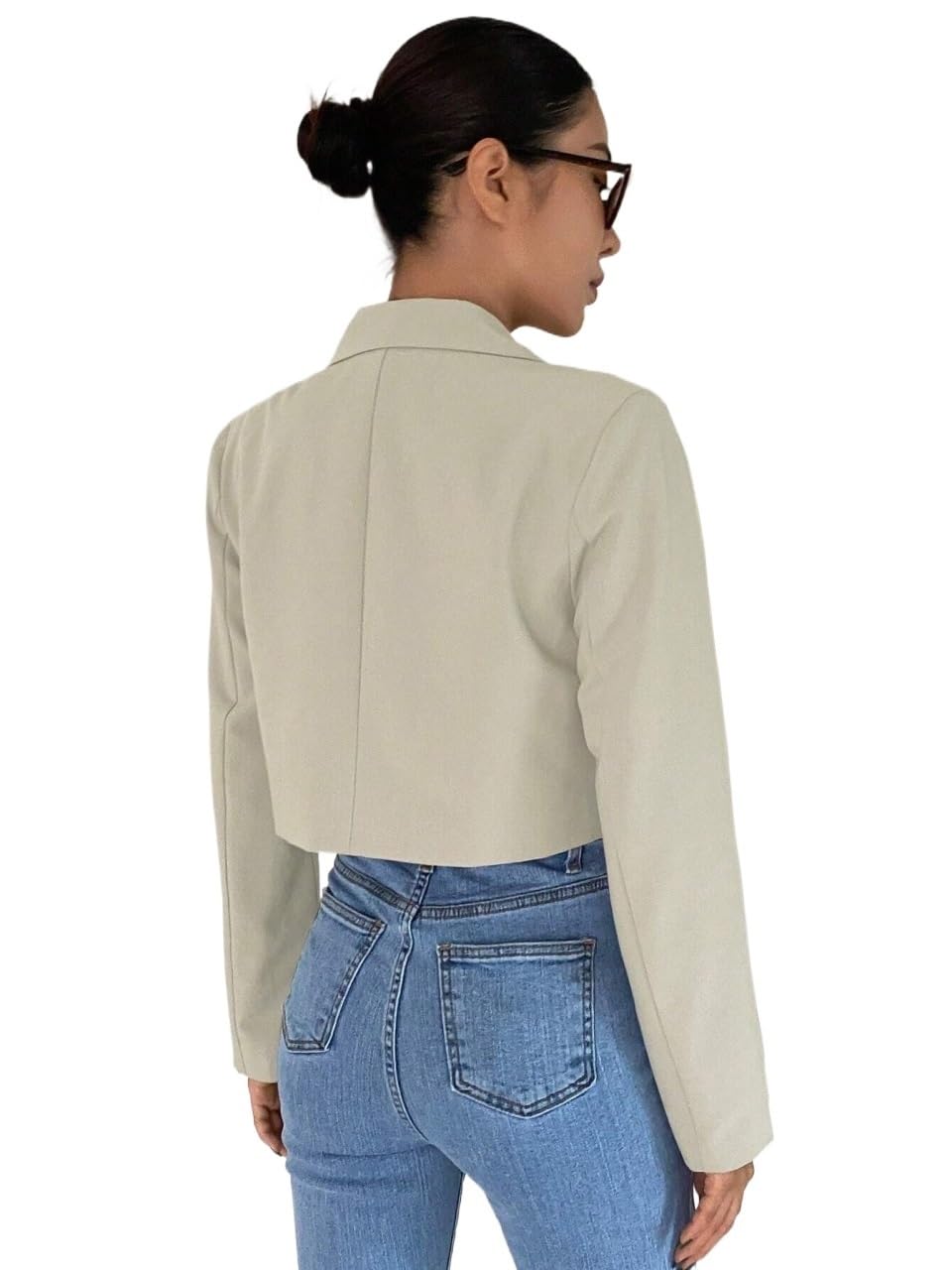 Womens blazers suit jackets Spring Autumn Blazer Coat Shortened With Long Sleeves