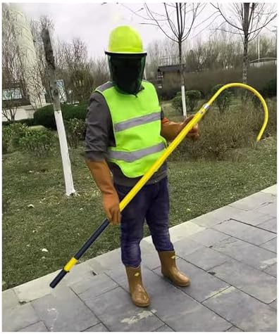 Electrical Safety Rescue Hook for Live Line Work - Insulated High-Voltage Tool for Electricians & First Responders, Portable 1.5m/4.9ft Detachable Green Rescue Equipment