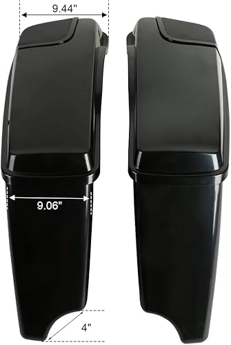 Miniatura 8 de TCT-MOTORPARTS - Alforjas rígidas para motocicletas, 4 pulgadas más extensas