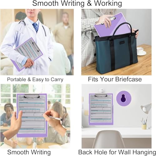 Image of MeRaYo Writing Pad for Exam Pad for Kids Exam Board for Students Study Pad Clip Pad with Storage Case Clipboard Writing Pad Exam Pad for Girls and Boys (Purple Color)