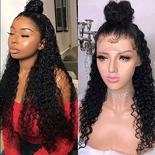 Maxine 360 Water Wave Lace Frontal Wigs Pre Plucked with Baby Hair Brazilian Wet and Wavy Lace Front Human Hair Wigs for Women Unprocessed Virgin Hair Wig 150% Density Natural Hairline 18 inch