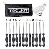 Hippotech Vergaser-Einstellwerkzeug mit Kreisschraubendrehern, für gängige 2-Takt-Vergaser, Einstellwerkzeug für kleine Motoren, 12 Stück