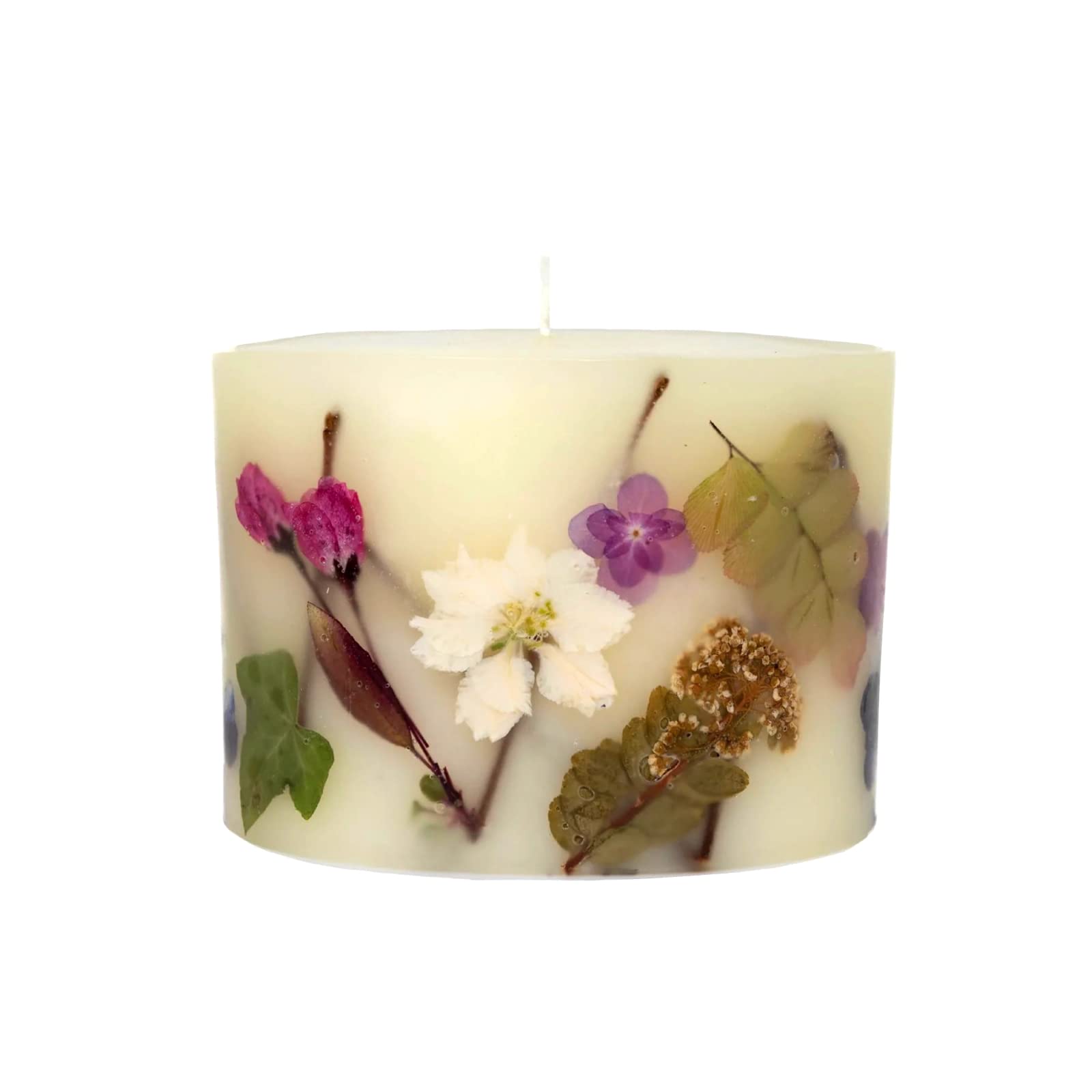 Rosy RingsBlack Currant & Bay Leaf Round Botanical Candle - Notes of Black Currant, Cinnamon, Rosemary, Aromatherapy Candles, Long Lasting Candles, Botanical Candles Home Decor (3 inch)