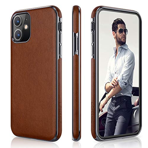 LOHASIC iPhone 11 Case, Slim Thin Business PU Leather Elegant Hybrid Bumper Soft