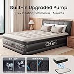 OhGeni Queen Air Mattress with Built in Pump, 18 Raised Comfort Inflatable Mattress, Quiet Surface Portable Blow Up Mattress, Air Bed for Home and Guest, Colchone Inflable, 650 lbs Max - Image 3