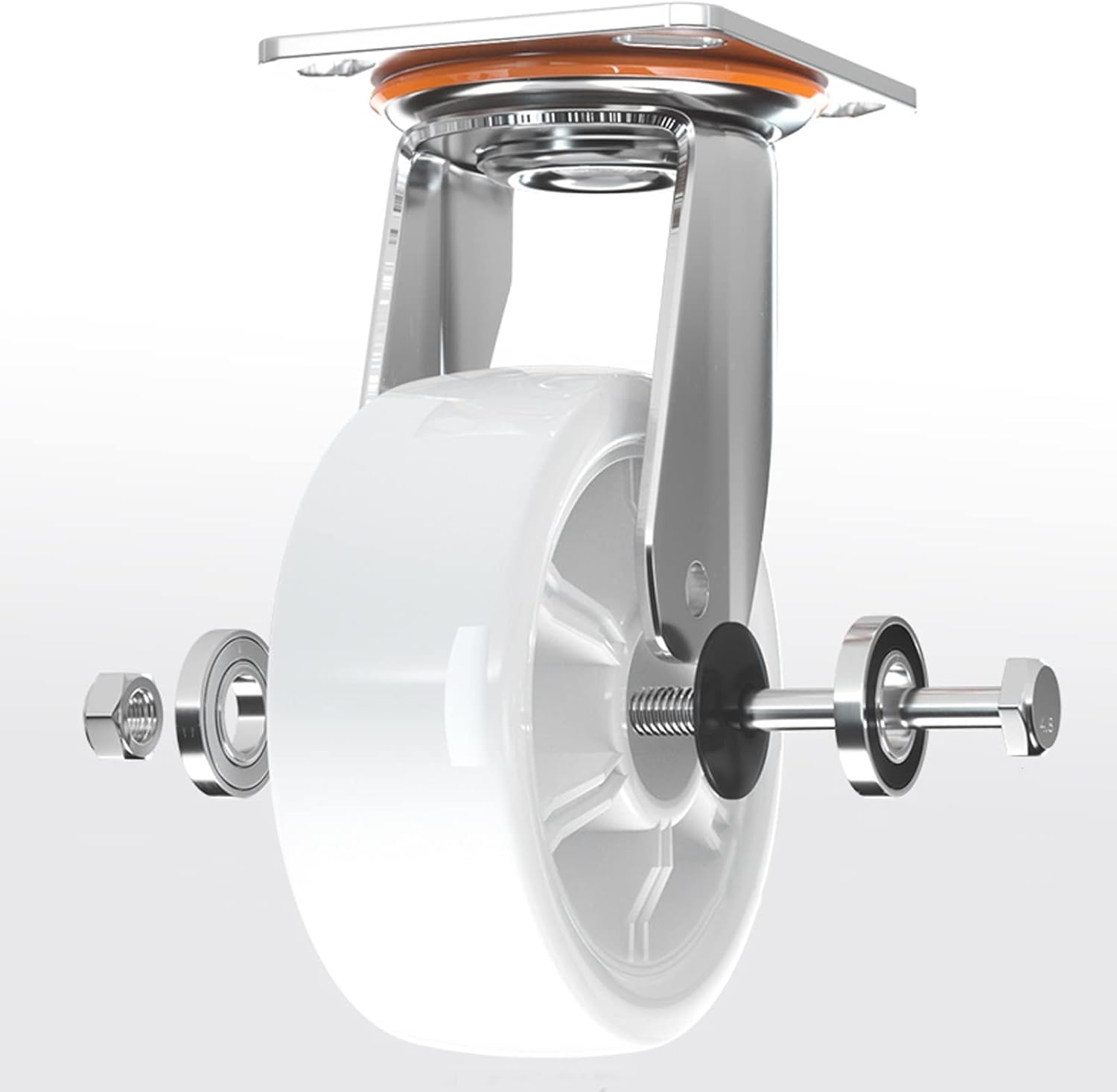 家具用サイレントキャスター、360度回転キャスター、ブレーキ付き回転トロリー家具キャスター、家具用に設計された回転ホイール、作業台、